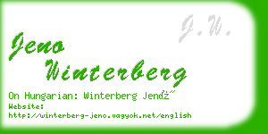 jeno winterberg business card